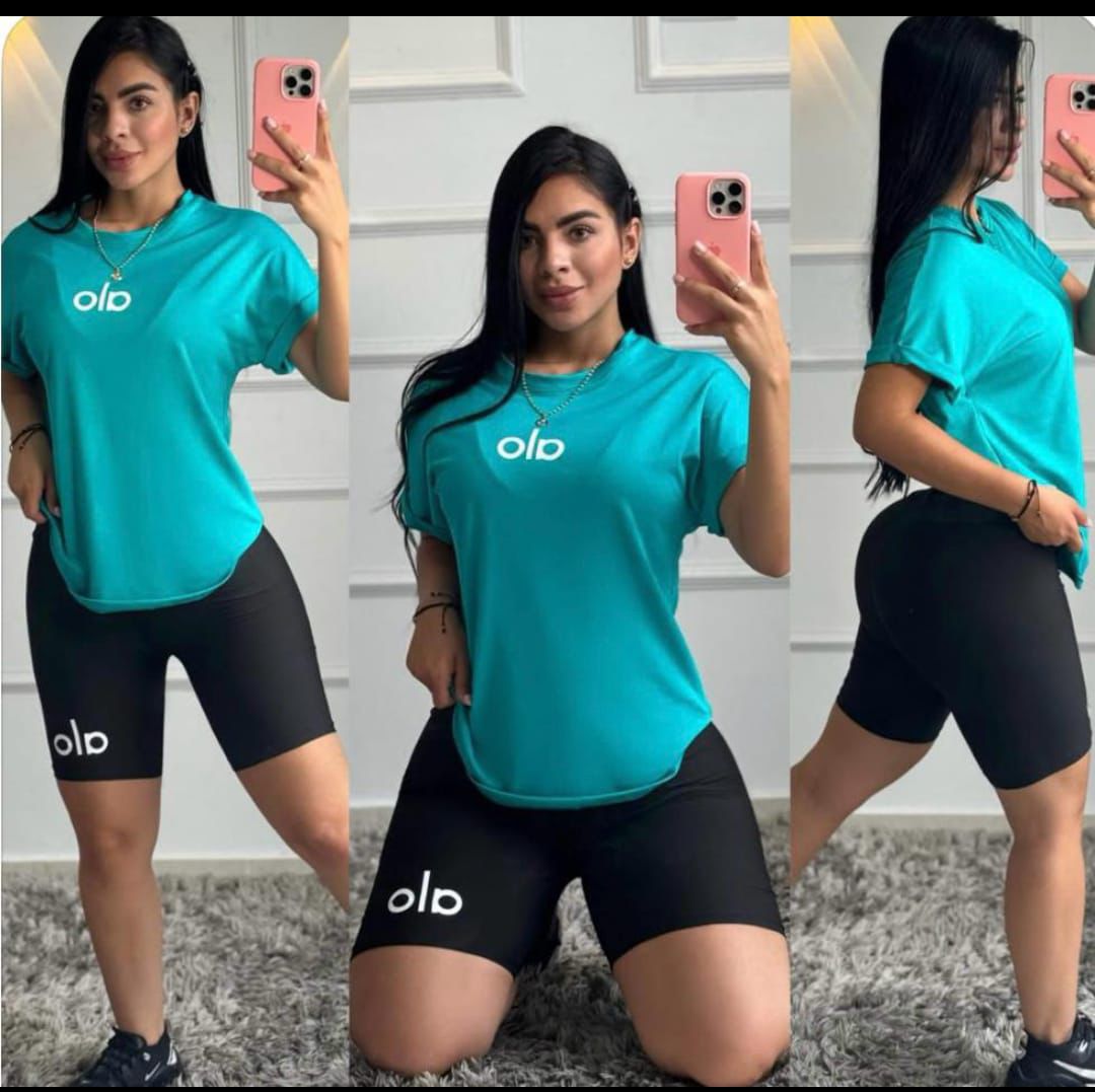 CONJUNTO DEPORTIVO CICLISTA Y BLUSA OVERSIZE