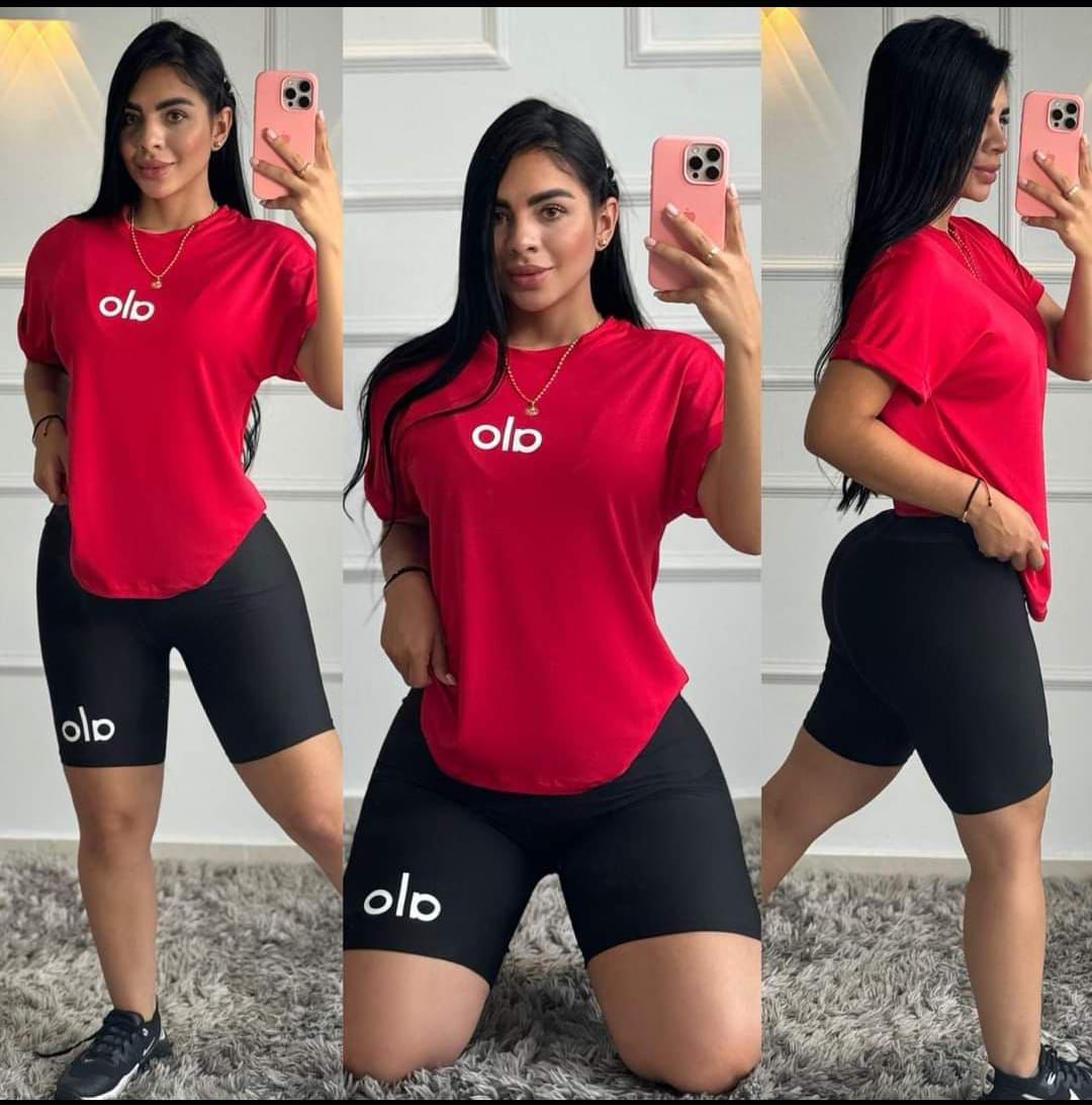 CONJUNTO DEPORTIVO CICLISTA Y BLUSA OVERSIZE