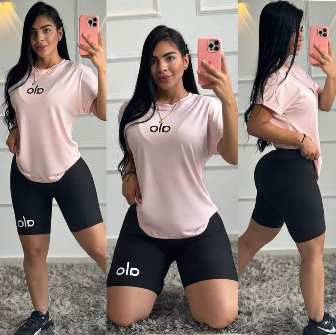 CONJUNTO DEPORTIVO CICLISTA Y BLUSA OVERSIZE